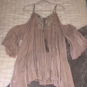 Umgee Lilac Off-the-shoulder Tunic/Dress